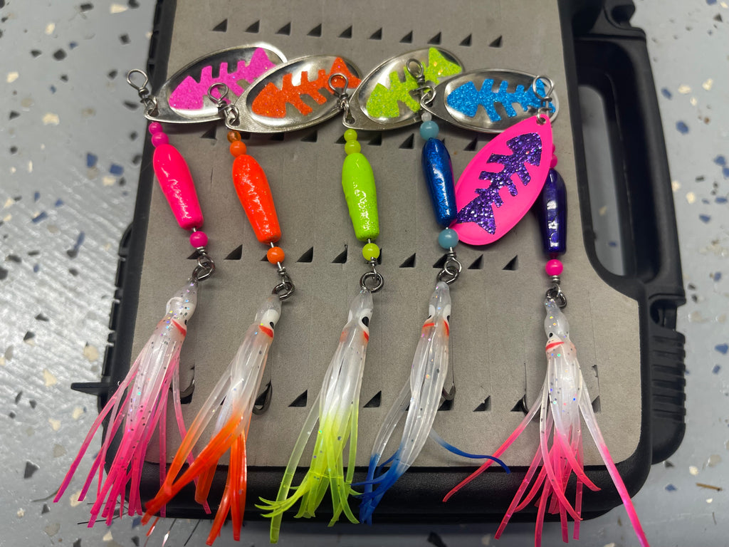 Fish Bone Squid Spinners Holy Moly Outdoors Fish Bone Squid Spinners Holy Moly Outdoors