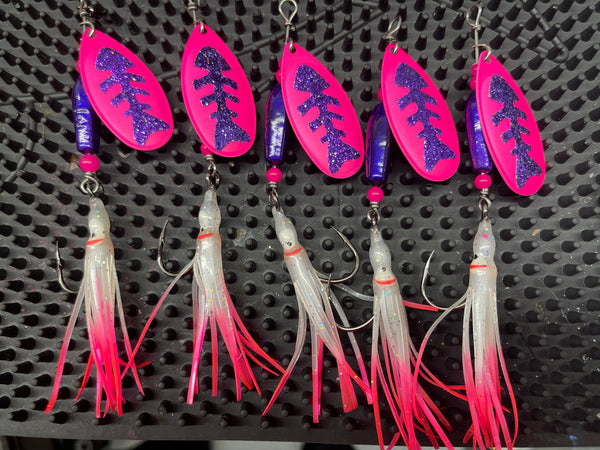 Fish Bone Squid Spinners